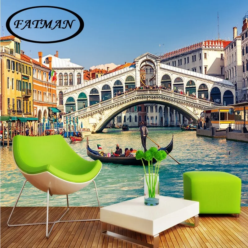 Custom photo wallpaper Venice coastal city European style landscape