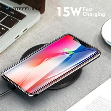 Protefeuille Qi беспроводной Зарядное устройство 15 Вт док-станция для Samsung Galaxy S8 S10 S9 Plus Note 8 Xiaomi mi 9 mi x 2 s зарядное устройство индукции