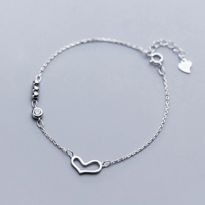 

La MaxZa Hollow Heart Women Bracelets Fashion Jewelry Womens Accessories Trendy Bracelets For Women Silver 925 Sterling Simple