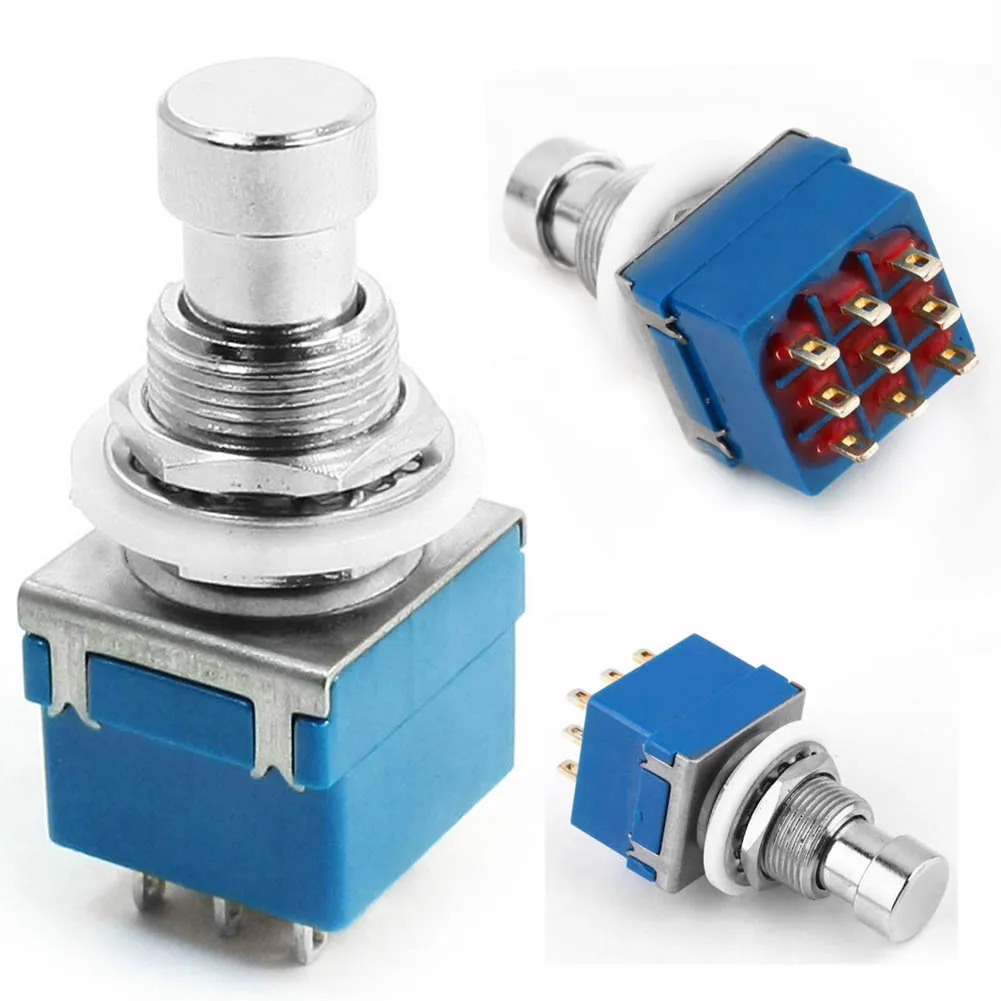 

Guitar Effects 3PDT Pushbutton 250VAC Pedal Footswitch ON-ON Switch @8 WWO66