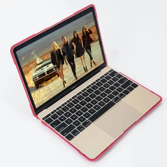 Solid Hard PVC for MacBook Retina 12 A1534 Laptop Case Shockproof Holder Funda For Macbook Retina 12 Case Keyboard Cover Plug    (13)