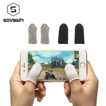 

Fingertip Sweatproof cover pubg Touch Screen Phone Game BUBG Gamepad Controller Knitting Yarn Fingertip Non Slip Touchable Luvas