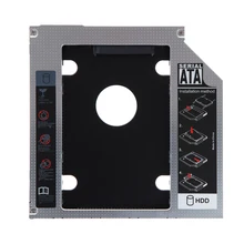 Aleación de magnesio segunda 9.5mm SATA HDD DISCO Duro SSD Caddy Bay para Mac Book pro unidad de disco duro Portátil bahía