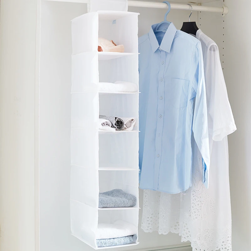 

6 Layered Home Hanging Organizer Clothing Underwear Woman Shoes Scarf Closet Hanger Drawer Accessories Supplies Case