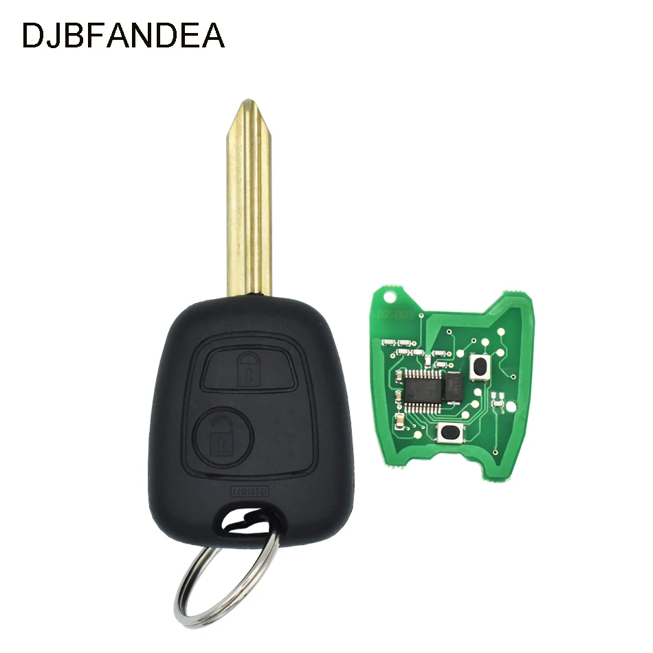 

DJBFANDEA 433Mhz Car Remote Key Fob For Citroen Saxo Picasso Xsara Berlingo SX9 Uncut Blade Replace Key 2 Buttons ID46 Chip