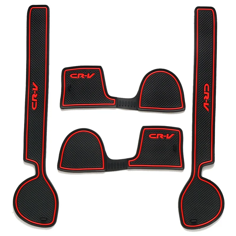 

For Honda CRV 2008 2009 2010 Car Anti-Slip Gate Car Door Groove Slot Latex Non-Slip Mat Interior Cup Cushion Car-Styling 4pcs