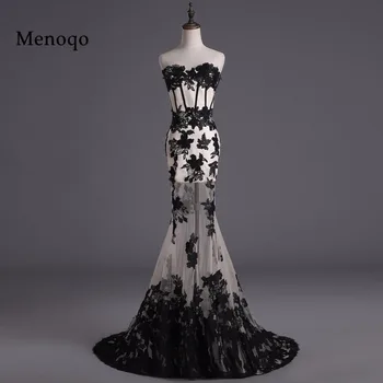 

Menoqo Sexy Mermaid Prom Dresses Vestido De Festa Sweetheart Neck Sleeveless Formal Evening Party Dresses