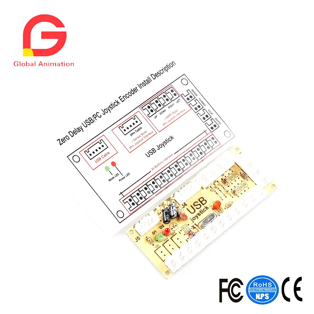 Аркадная игра DIY Kit 8X аркадная кнопка с полупрозрачным ободом+ 1X Zero Daley USB кодер+ 1X 5Pin 8Way джойстик для ПК