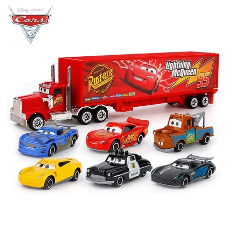 Машинки Disney Pixar тачки 3 игрушки Молния Маккуин Джексон шторм Мак дядюшка грузовик