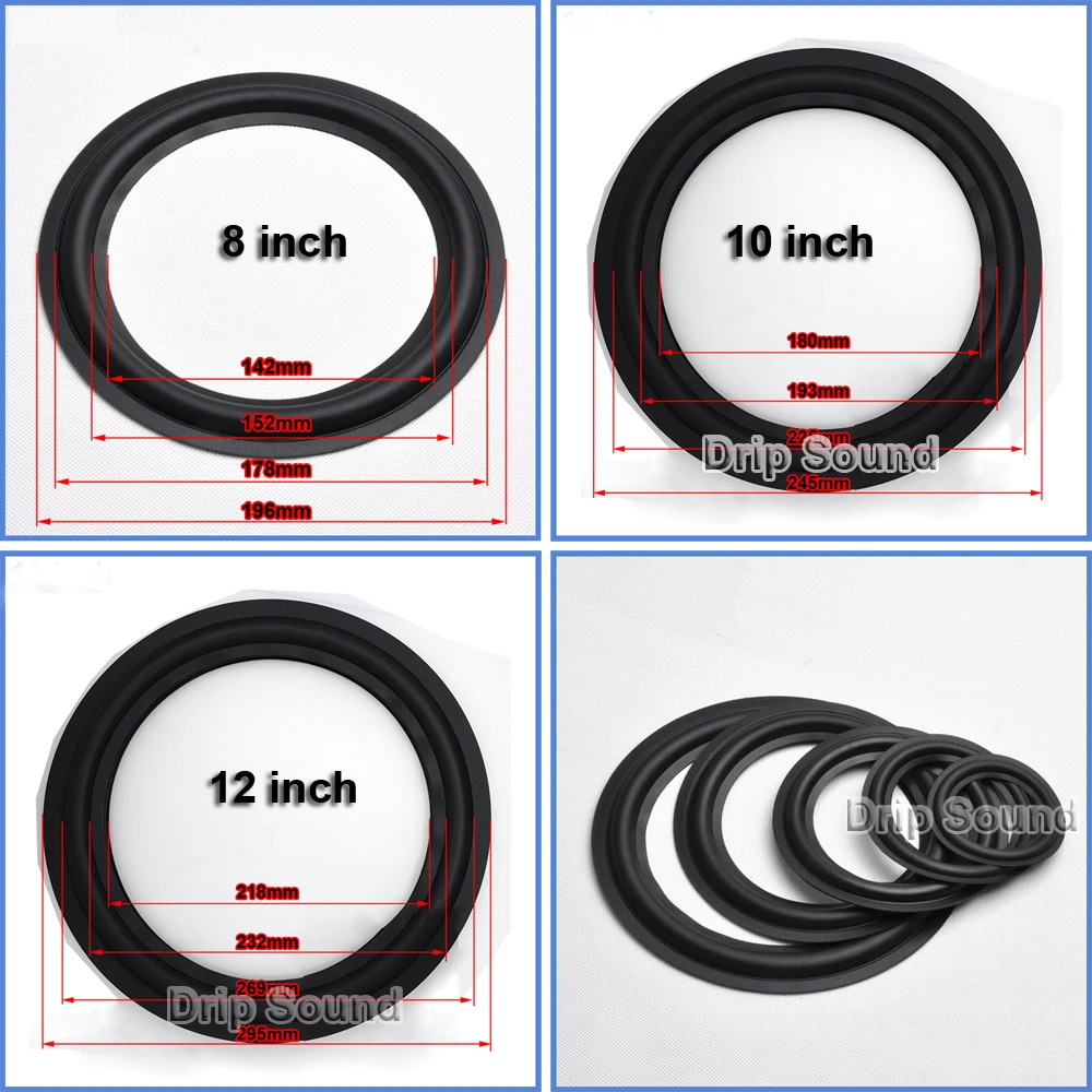 2 шт " /4"/" /6,5"/" /10"/1" дюймов динамик резиновый объемный сабвуфер для ремонта