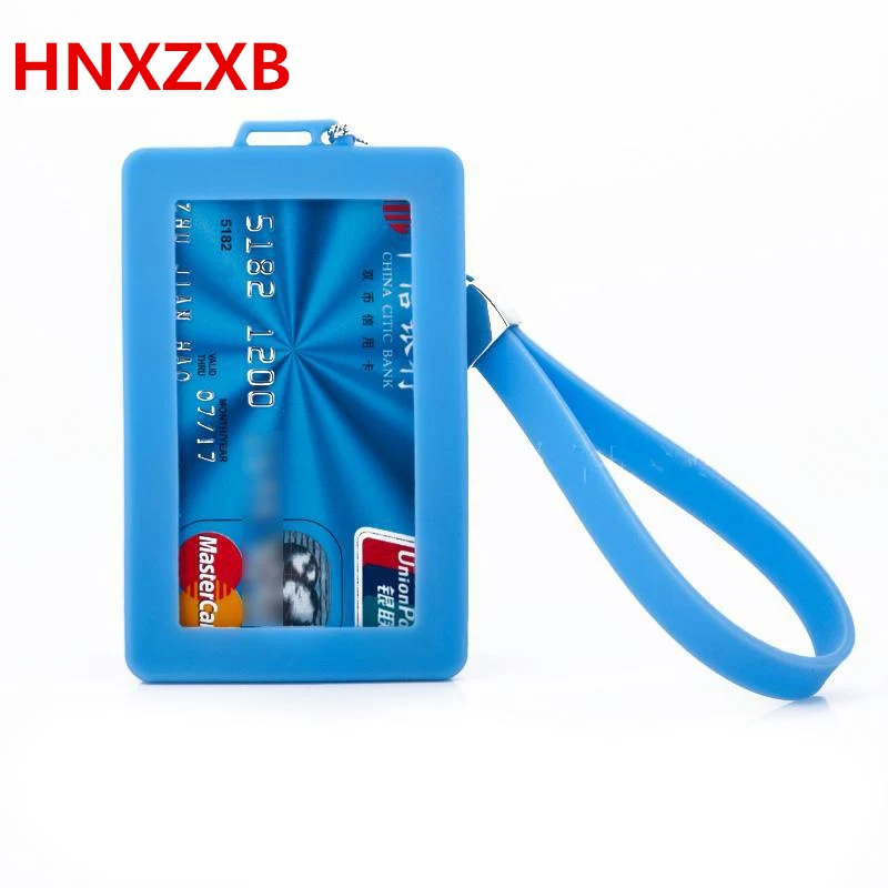 HNXZXB Silicone Cartoon Cute ID Credit Card Holder Bus Card Student ID Badge ID Name Business Credit Cards Cover id credit card