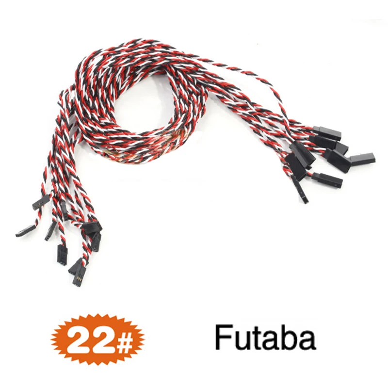 

10PCS RC aircraft model anti-interference Servo Extension cord Stranded wire line 60cores cable Futaba JR