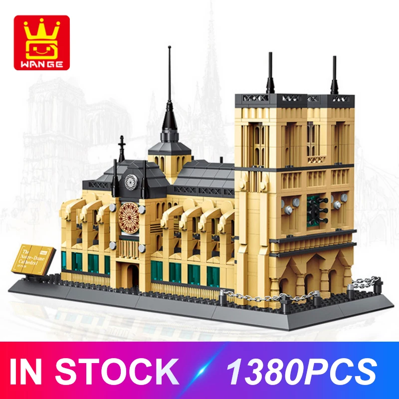 

Wange Assemble Building Blocks 5210 Notre-Dame de Paris Compatible With Architecture LeSet City Set Model Diamond Nano Blocks