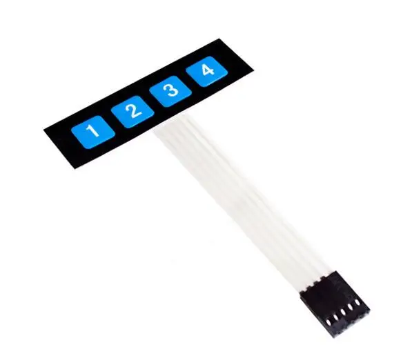 

Free Shipping 20pcs/lot 1x4 4 Key Matrix Membrane Switch Keypad Keyboard Control Panel SCM Extended Keyboard Super Slim