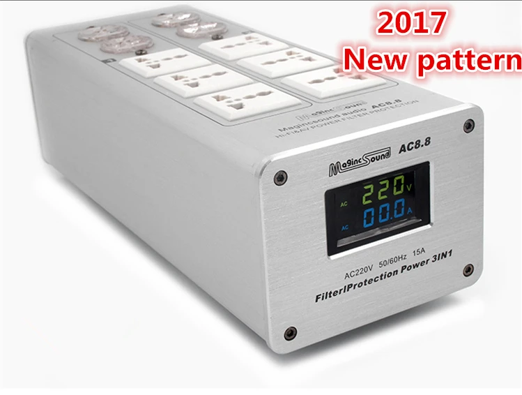 

Power filter Weiduka AC8.8 power supply socket lightning protection with voltage display extension socket EU socket