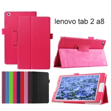 PU Leather cover case for lenovo tab2 A8 PU leather stand protective skin tablet cover case