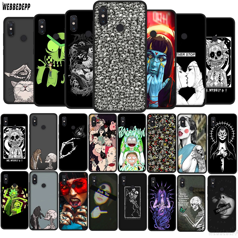 Cute skull head TPU Phone Silicone Cover for Xiaomi Redmi 7A 8A K20 Note 8 Mi 9T A3 Pro Soft Case | Мобильные телефоны и