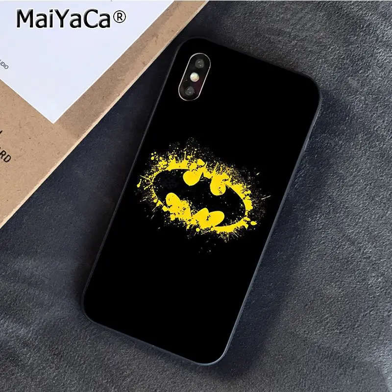 MaiYaCa супергерой Бэтмен логотип новинка чехол для телефона Fundas для iphone 11 Pro Max 8 7 6 6S Plus X XS MAX 5 5S SE XR