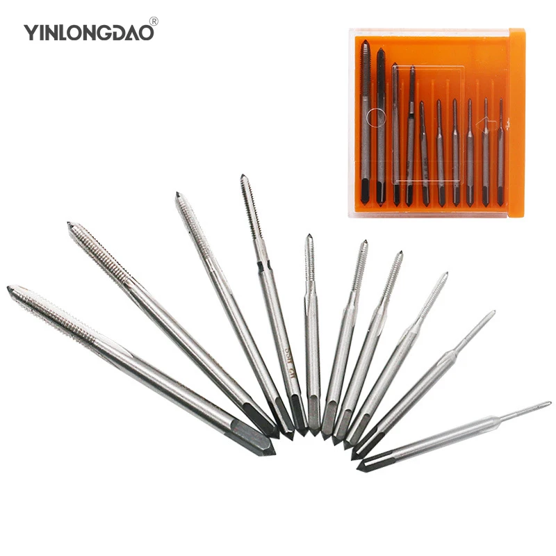 

10Pcs Mini M1 to M3.5 Metric Hand Tap Thread Wire Tapping Metric Threading Taps for Hand Tap Drill