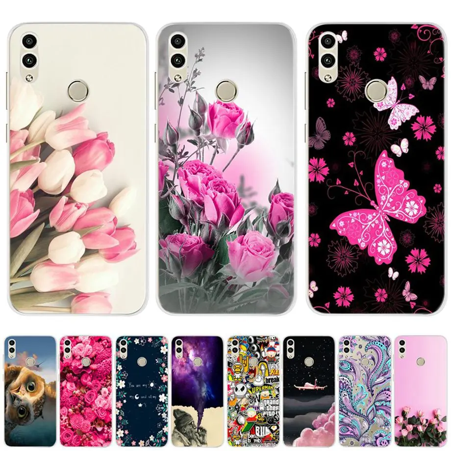 

For Huawei Honor 8C Case Cover 6.26 Soft TPU Silicone Bumper On Honor 8C Cases For Huawei Honor 8C BKK-L21 Phone Case Back Cover