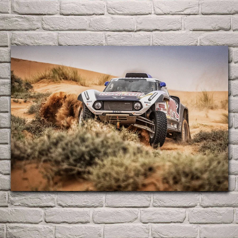 

Sport car Desert Rallying racing car Vehicle living room decor home wall art decor wood frame fabric posters KH398