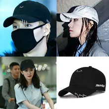 Кепка с кольцами мужская версия кепки Женская Весенняя и летняя дикая волна молодежное кольцо бейсболка висячие кольца козырек