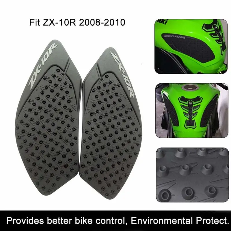 Tank Pad Protector Sticker Gas Knee Grip Traction Side Motorcycle For KAWASAKI ZX-10R ZX10R 2008-2010 | Автомобили и мотоциклы