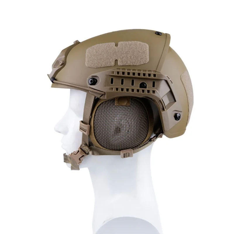 

1pcs Helmet Ear Muffs Low Carbon Steel Mesh Lightweight Folding Shock Resistant Adjustable Camping Protective Accessories