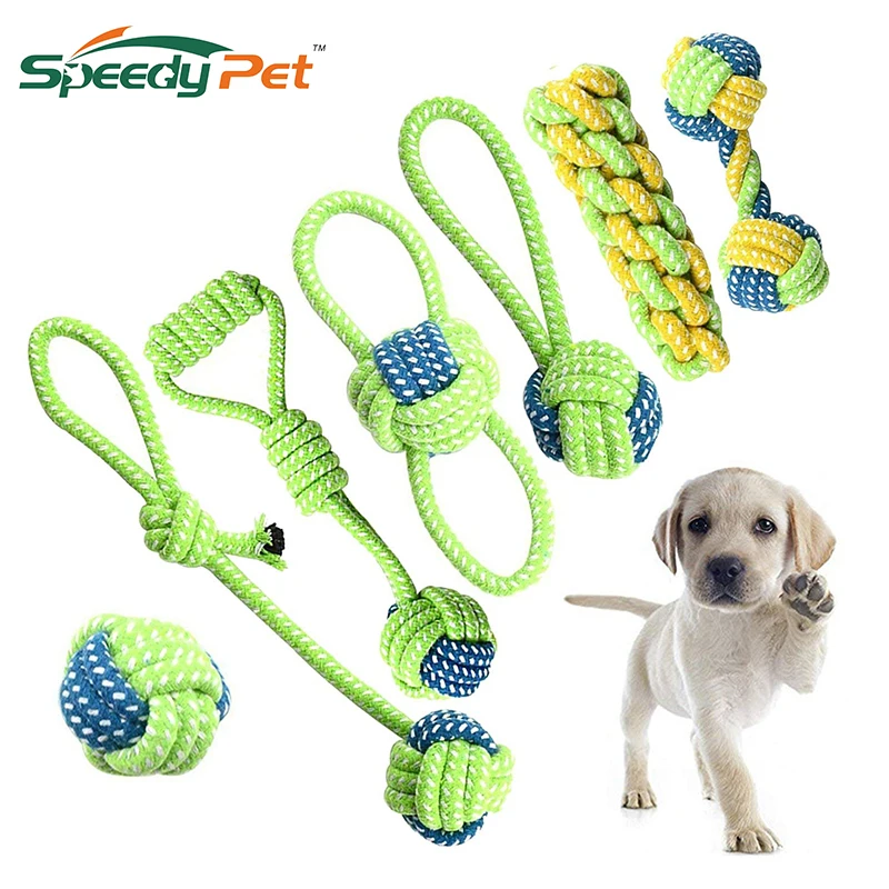 WALLE Dog Rope Toys Puppy Chew Toys Dog Interactive Toy Durable Cotton Rubber Gift Set Dog Teething Training for Small Dogs
