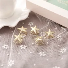 M MISM 4 шт./компл. элегантный спиральный Golden Star Заколки для волос маленькие простые однотонные женские аксессуары для волос модные Стиль блестящие Головные уборы