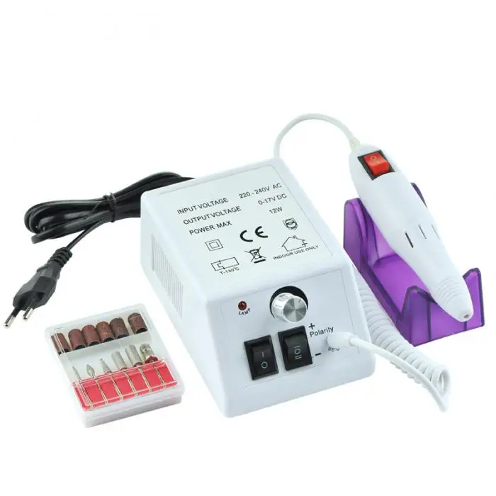 Máquina de Broca do Unha Equipamento da Arte para Unhas Profissional Elétrica Acrílico Lixa Unha Broca Manicure Pedicure Kit Clj 2019 20000 Rpm 6 Conjuntos e kits