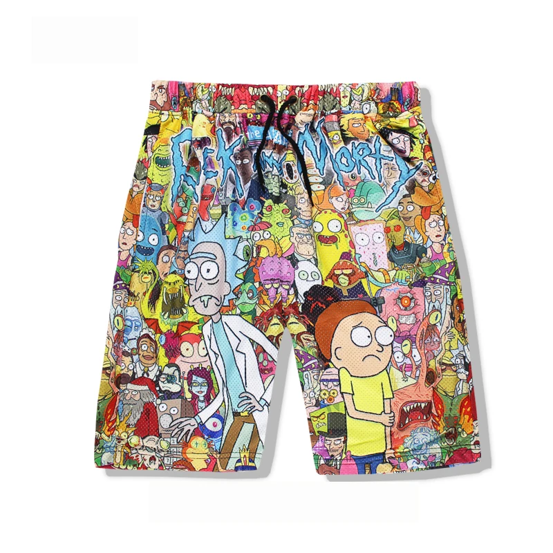 Rick and Morty Men's Summer Casual Shorts Cartoon 3D Print Loose Beach Shorts Rick and Morty Men's Summer Casual Shorts Cartoon 3D Print Loose Beach Shorts