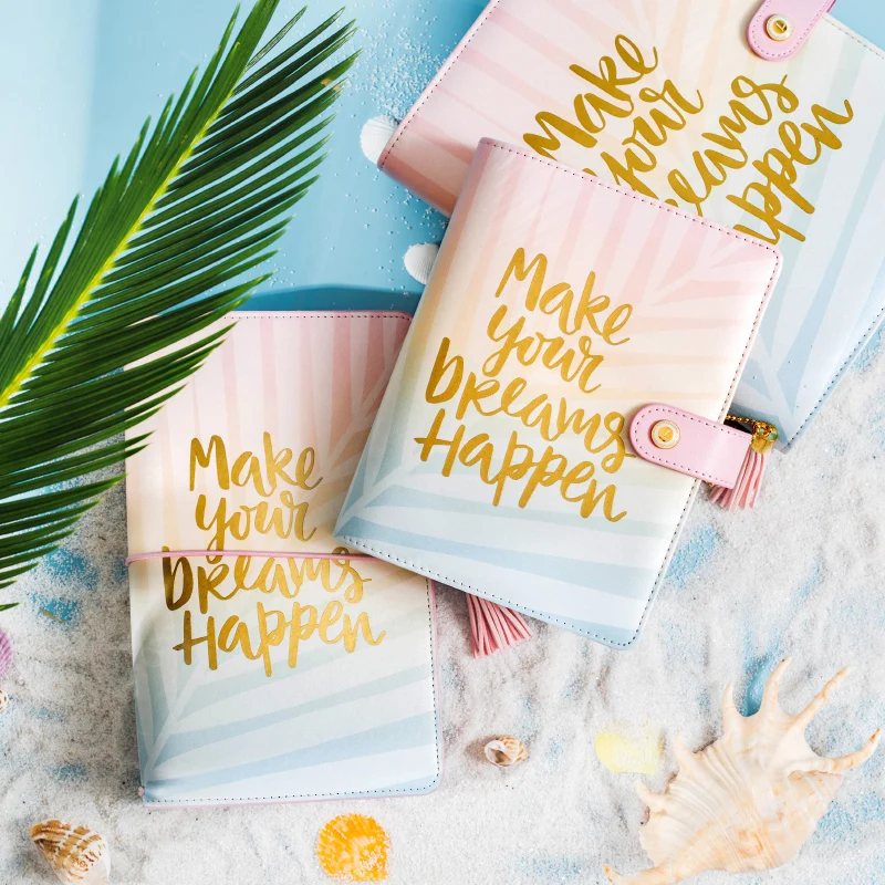 

Dokibook free shipping office supplies Business planner A5 A6 agenda diary notebook wholesale stationery Gradient pink blue hot