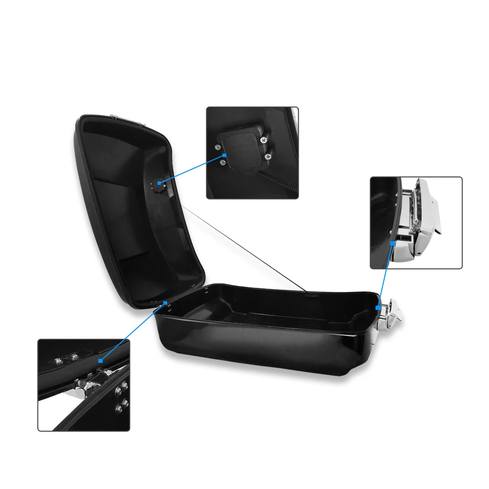 Razor 5.5 Tour Pak Trunk Backrest Pad For Harley Touring Road King FLHR Elextra Glide FLHX 2014-18 (20)