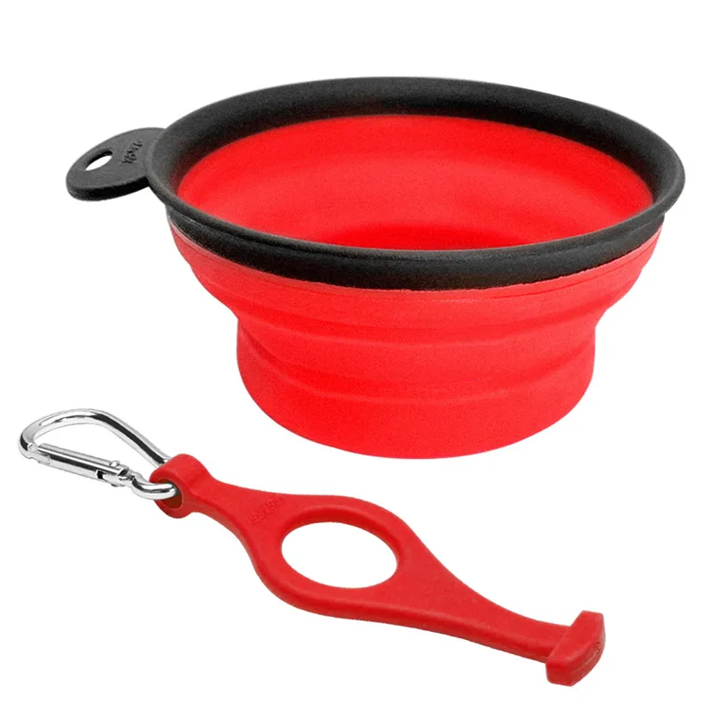 Collapsible Folding Silicone Dog Bowl Portable Pet Travel Bowl with