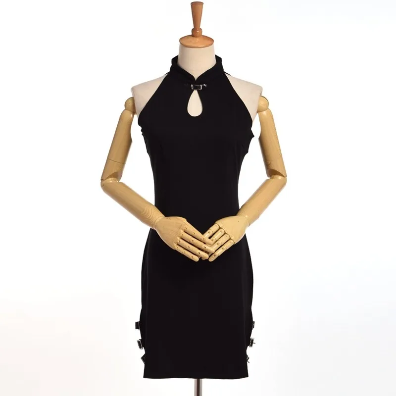 Black Pink Mini Dress (5)