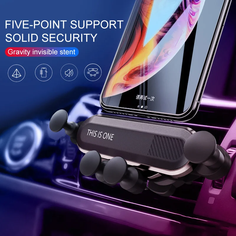 

Car Phone Holder For Phone In Car Air Vent Mount Stand No Magnetic Mobile Phone Holder Universal Gravity Smartphone Cell Support