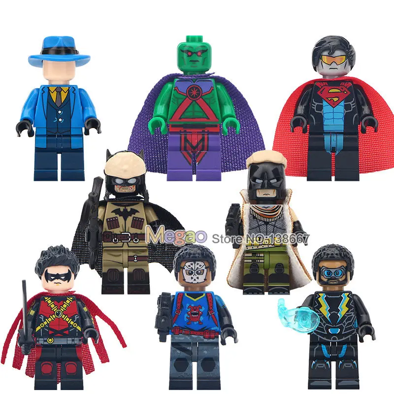 

Single Sale Super Heroes Dark Lightning Martian Manhunter Robin Wild Dog Red Son Batman Building Bricks Kids Toys