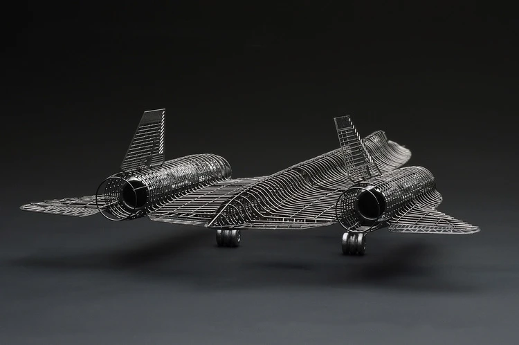 1/144 SR-71A BLACKBIRD Full PE Модель Жасмин 3D сталь Металл DIY шарнир подвижность миниатюрные наборы головоломка игрушка сплайсинга хобби Строительство