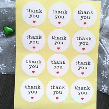 240 шт/партия круглая белая "спасибо" Печать стикер чашка подарок наклейка на коробку выпечки пакет торт коробка украшения