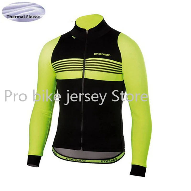 Etxeondo Pro Team Зимняя велосипедная Джерси рубашка зимняя термо флисовая с длинным рукавом велосипедная одежда ropa ciclismo - Цвет: Tops 3