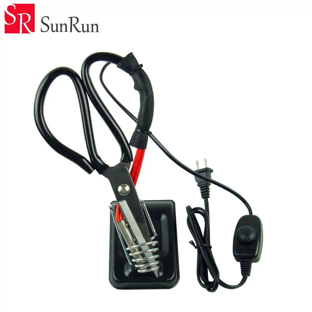 

Adjustable Temperature Control Electric Heating Scissors Tailor Fabric Heat Cutter Cut Ribbon Tools