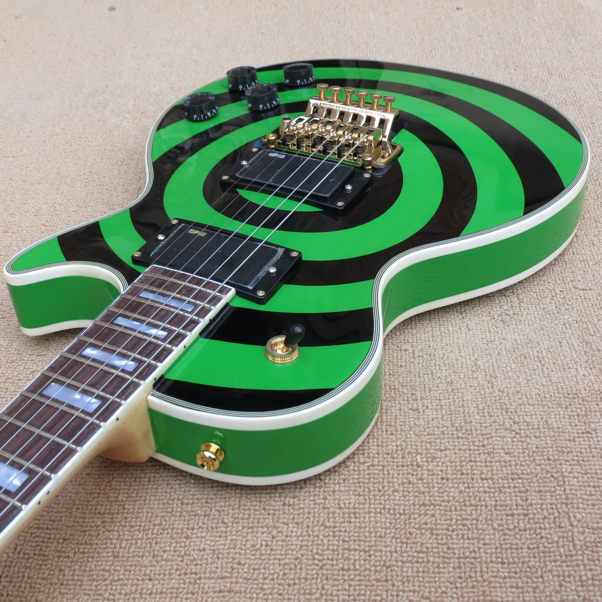 

New Electric Guitar Custom Zakk Guitar with golden hardware and HH pickups Chrome Hardwares.customized!zk-3