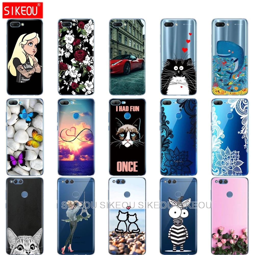 

Silicone Cover phone Case for Huawei Honor 10 V10 view for huawei honor 9 8 lite 7x 6c pro bumper etui Coque soft tpu back cover