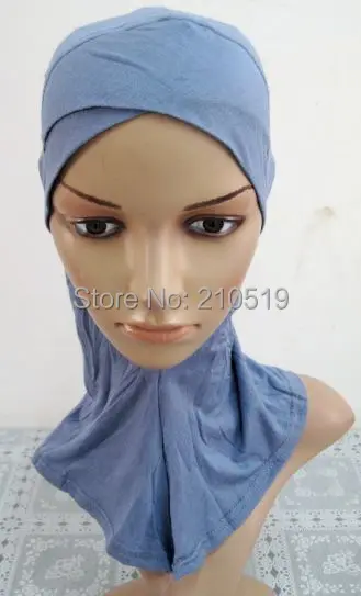 Черный цвет кроссовера шеи крышка Мода хлопок внутренняя ниндзя шарф; ислам внутренний хиджаб/шарф Муслим Underscarf