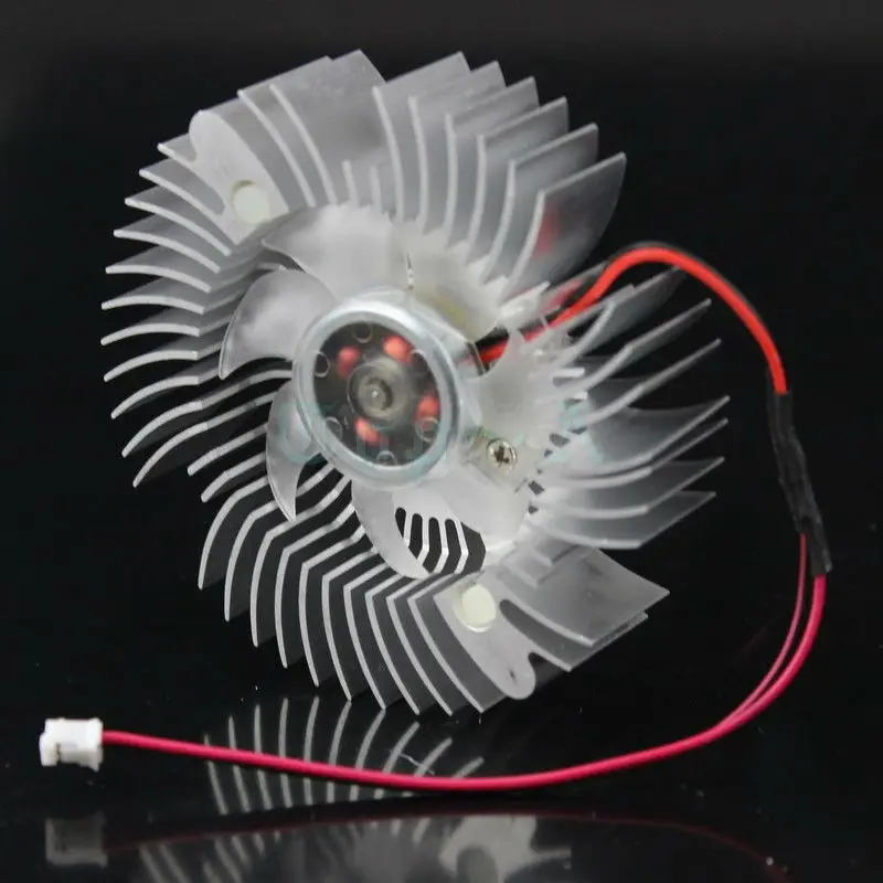 

5 pcs Silver 55mm Mounting Hole Computer PC Graphics VGA Video Card Cooling Cooler Fan Heatsink 80x20mm
