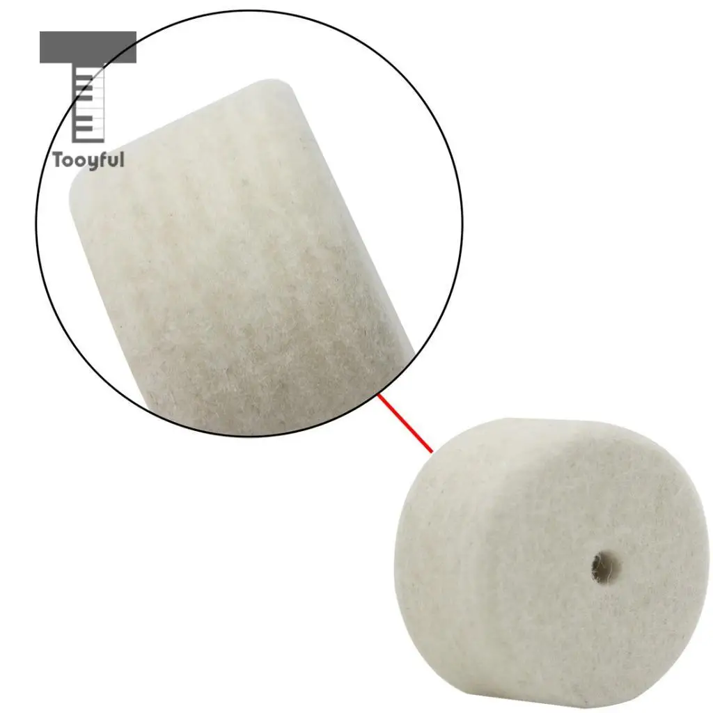Tooyful Durable Drum Pedal Beater Mallet Hammer Head Wool Felt DIY for Drummer Percussion Instrument Accessory