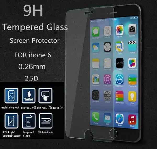 Tempered Glass Screen Protector For iPhone 6 6S 4.7inch i6