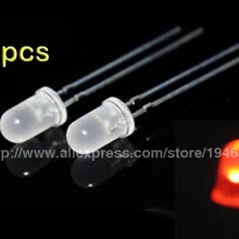 100 шт 5 мм красный светодиодный светоизлучающий диод F5mm красный светодиодный круглый