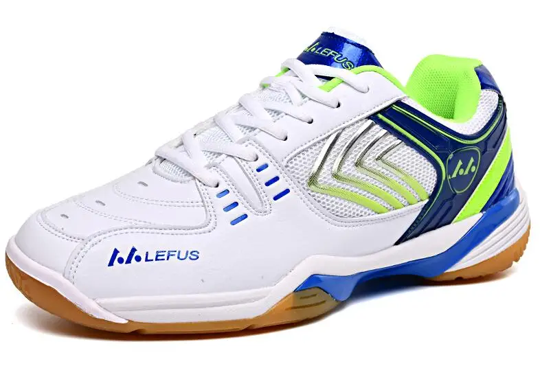 Обувь для бадминтона Новая мужская Профессиональная Обувь для бадминтона спортивные туфли пара Спорт, бадминтон обувь; комнатные тапочки; спортивная футболка для занятий теннисом - Цвет: White Green